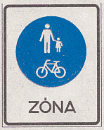 26/i. ábra i/1. Gyalogos és kerékpáros övezet (zóna) (26/j.