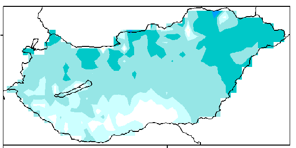 A sugárzási kényszer változásán alapuló új éghajlati szcenáriók a Kárpát-medence térségére EEA-C13-10 11 DOM1 CARPATCLIM DOM2 CARPATCLIM Tél Ősz Nyár Tavasz Éves 6.