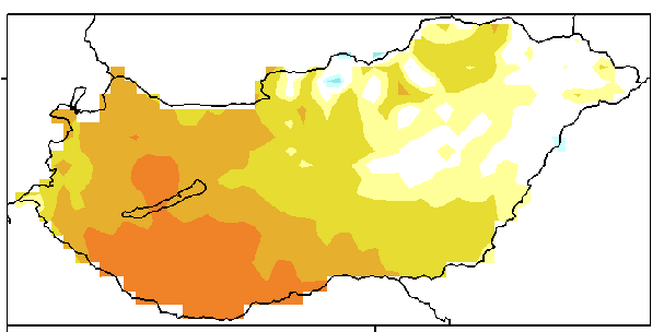 A sugárzási kényszer változásán alapuló új éghajlati szcenáriók a Kárpát-medence térségére EEA-C13-10 14 DOM1 CARPATCLIM DOM2 CARPATCLIM Tél Ősz Nyár Tavasz Éves 9.