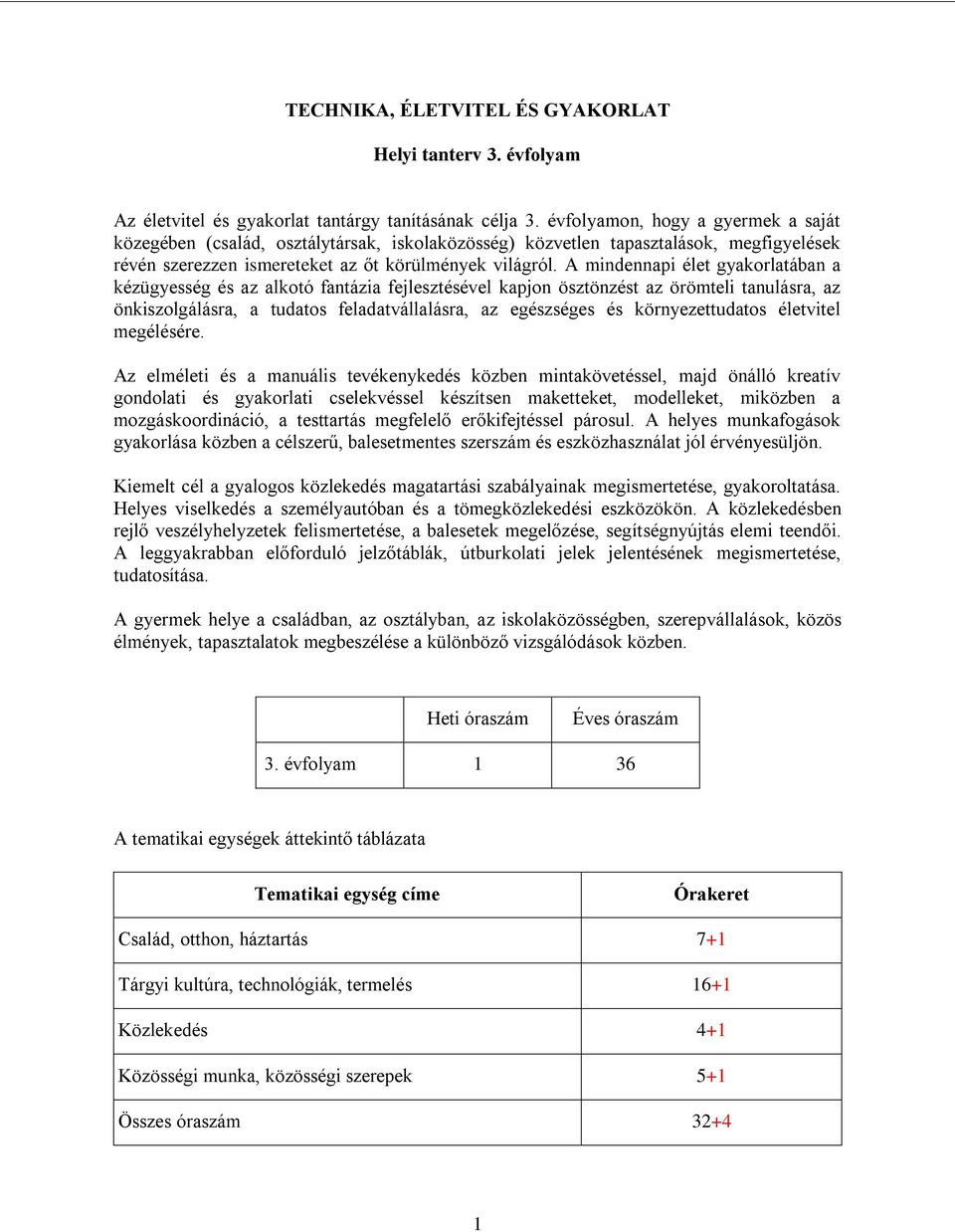 A mindennapi élet gyakorlatában a kézügyesség és az alkotó fantázia fejlesztésével kapjon ösztönzést az örömteli tanulásra, az önkiszolgálásra, a tudatos feladatvállalásra, az egészséges és