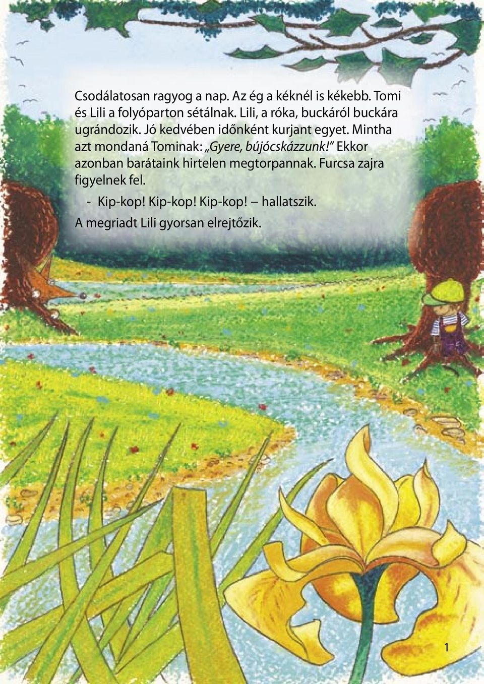 Mintha azt mondaná Tominak : Gyere, bújócskázzunk!