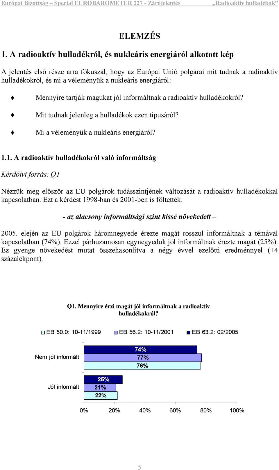 energiáról: Mennyire tartják magukat jól informáltnak a radioaktív hulladékokról? Mit tudnak jelenleg a hulladékok ezen típusáról? Mi a véleményük a nukleáris energiáról? 1.