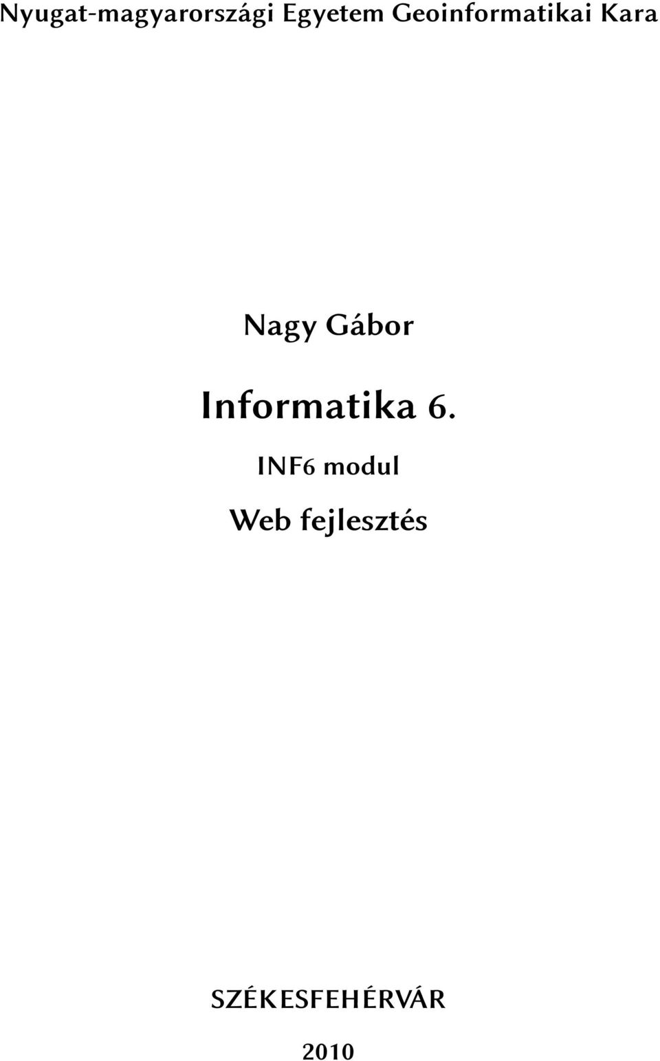 Gábor Informatika 6.