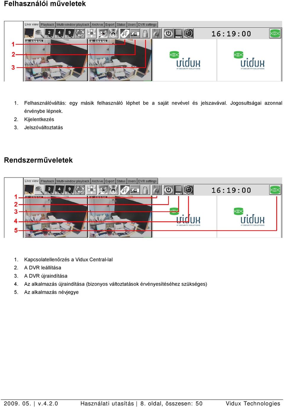 Vidux DVR Instruction Book version Használati utasítás - PDF Ingyenes  letöltés