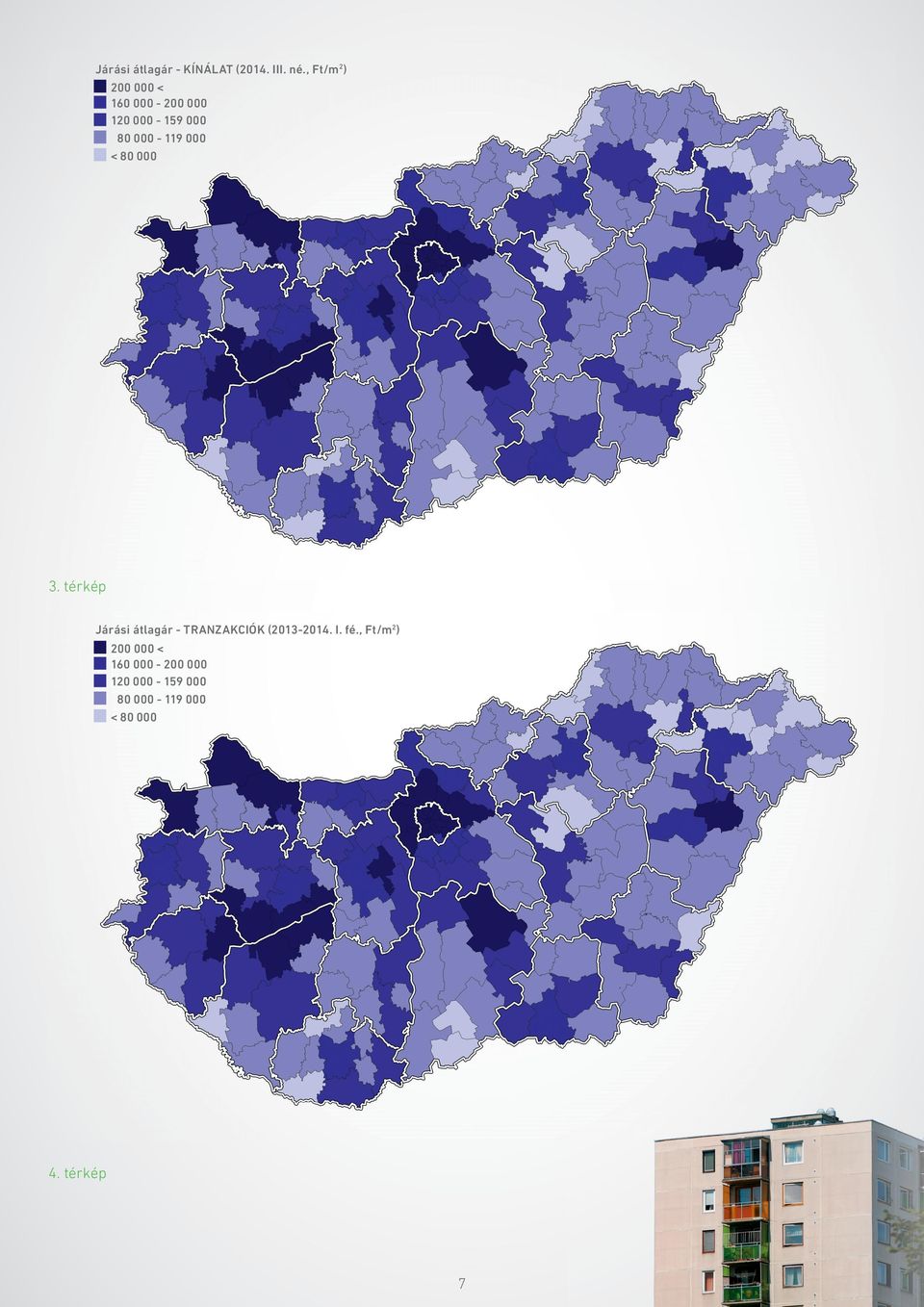 térkép Járási átlagár - TRANZAKCIÓK