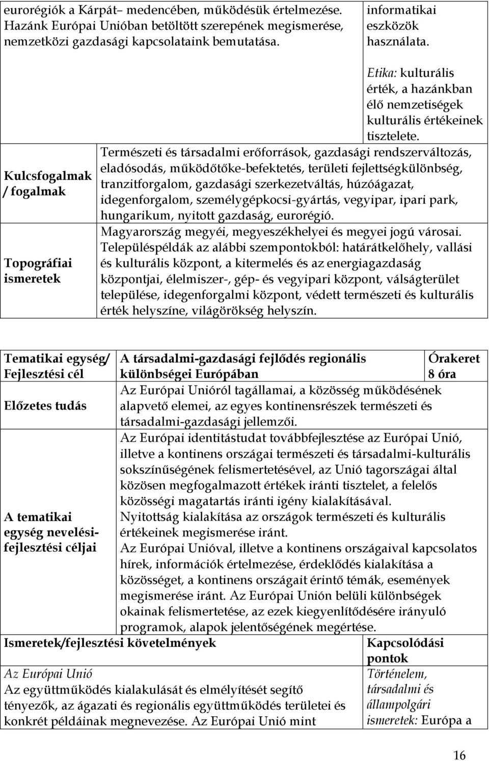 Természeti és társadalmi erőforrások, gazdasági rendszerváltozás, eladósodás, működőtőke-befektetés, területi fejlettségkülönbség, tranzitforgalom, gazdasági szerkezetváltás, húzóágazat,