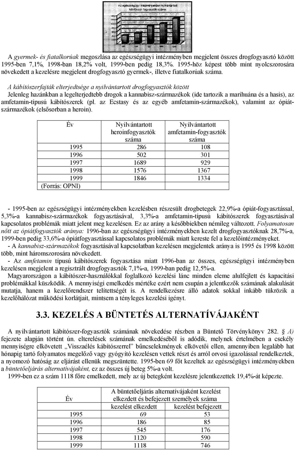 A kábítószerfajták elterjedtsége a nyilvántartott drogfogyasztók között Jelenleg hazánkban a legelterjedtebb drogok a kannabisz-származékok (ide tartozik a marihuána és a hasis), az amfetamin-típusú
