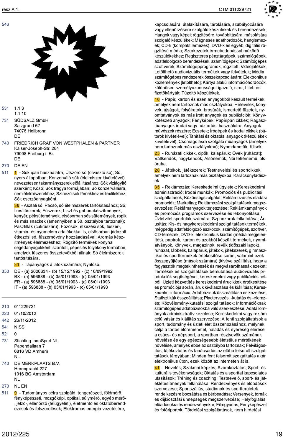 trágya formájában; Só konzerválásra, nem élelmiszerekhez; Színező sók fémekhez és textilekhez; Sók cserzőanyagként.