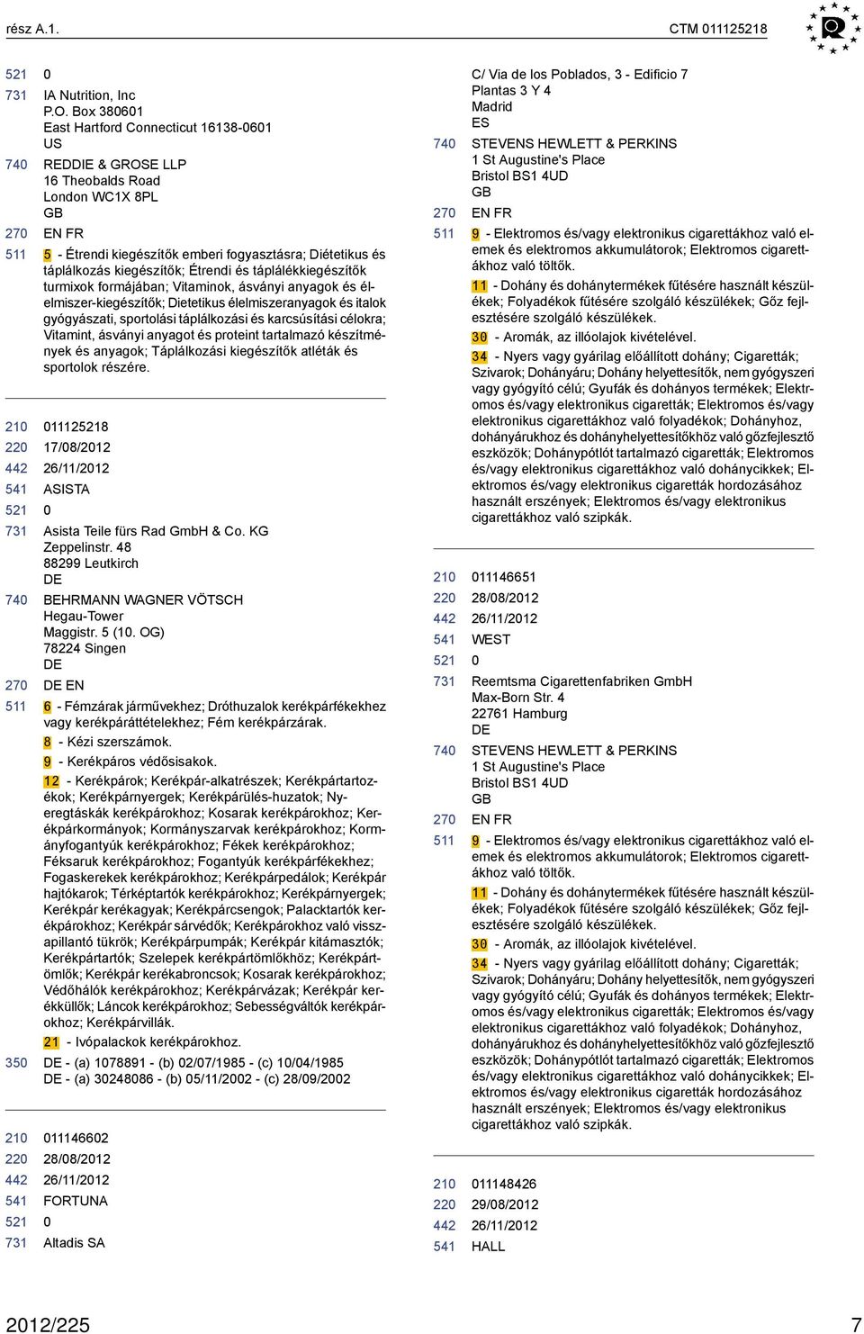 és táplálékkiegészítők turmixok formájában; Vitaminok, ásványi anyagok és élelmiszer-kiegészítők; Dietetikus élelmiszeranyagok és italok gyógyászati, sportolási táplálkozási és karcsúsítási célokra;