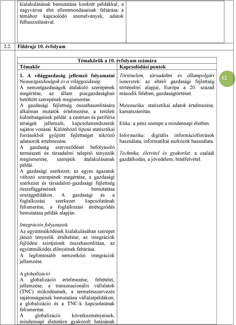 A gazdasági fejlettség összehasonlítására alkalmas mutatók értelmezése, a területi különbségeinek példái: a centrum és periféria térségek jellemzői, kapcsolatrendszerük sajátos vonásai.