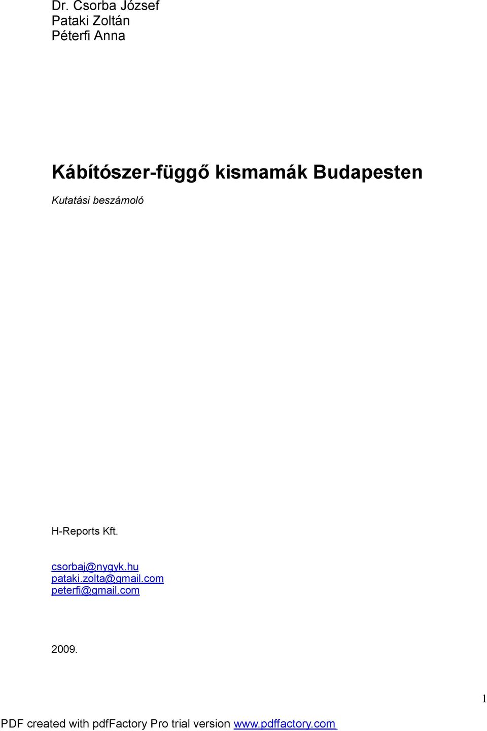 beszámoló H-Reports Kft. csorbaj@nygyk.