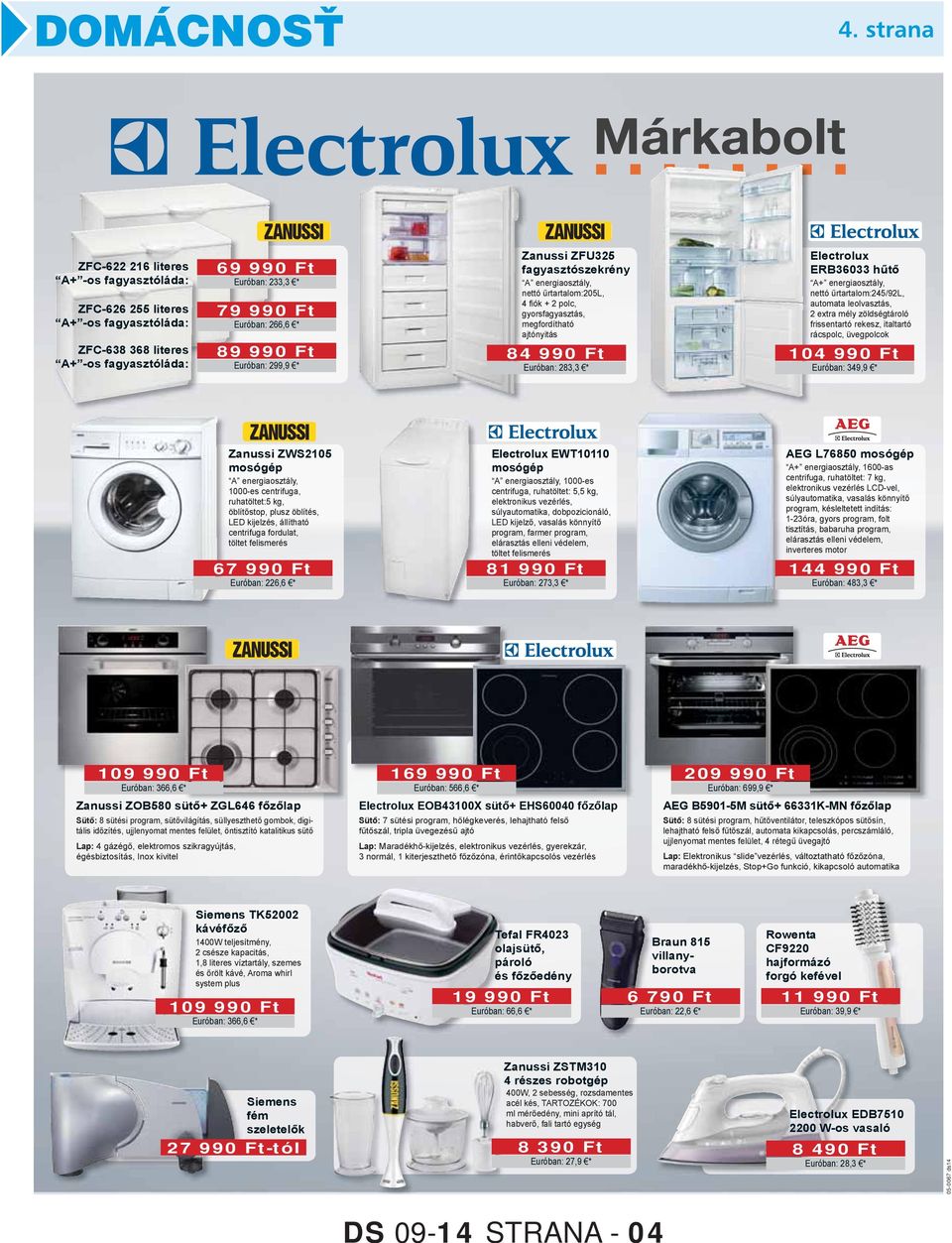 283,3 * Electrolux ERB36033 hűtő A+ energiaosztály, nettó űrtartalom:245/92l, automata leolvasztás, 2 extra mély zöldségtároló frissentartó rekesz, italtartó rácspolc, üvegpolcok 104 990 Ft Euróban: