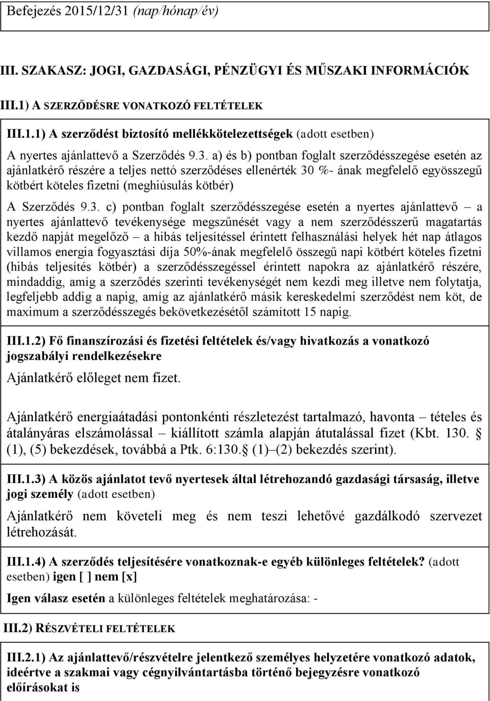 Szerződés 9.3.