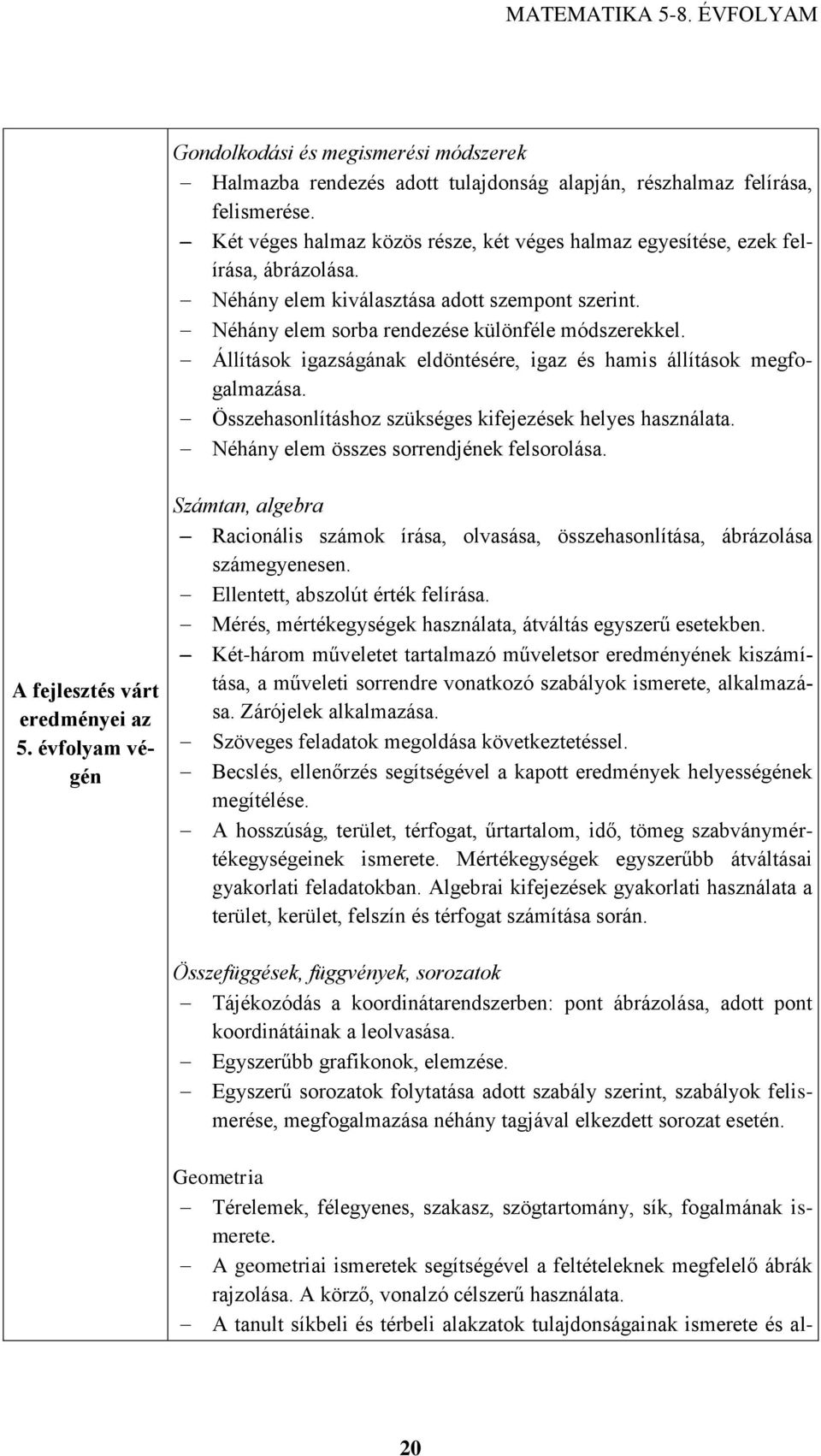 Állítások igazságának eldöntésére, igaz és hamis állítások megfogalmazása. Összehasonlításhoz szükséges kifejezések helyes használata. Néhány elem összes sorrendjének felsorolása.