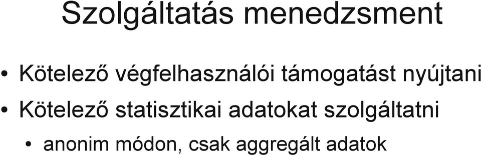 Kötelező statisztikai adatokat