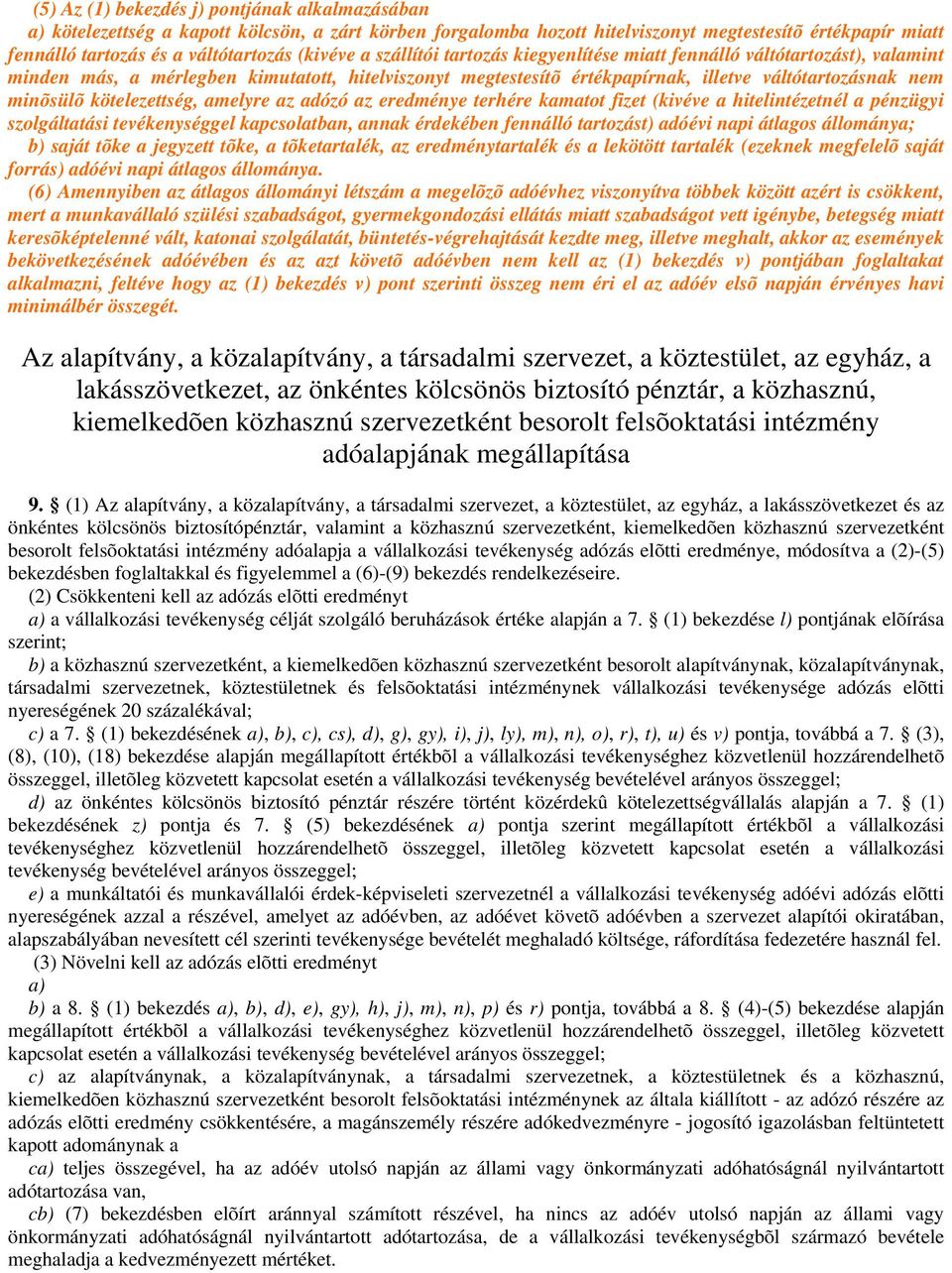 kötelezettség, amelyre az adózó az eredménye terhére kamatot fizet (kivéve a hitelintézetnél a pénzügyi szolgáltatási tevékenységgel kapcsolatban, annak érdekében fennálló tartozást) adóévi napi