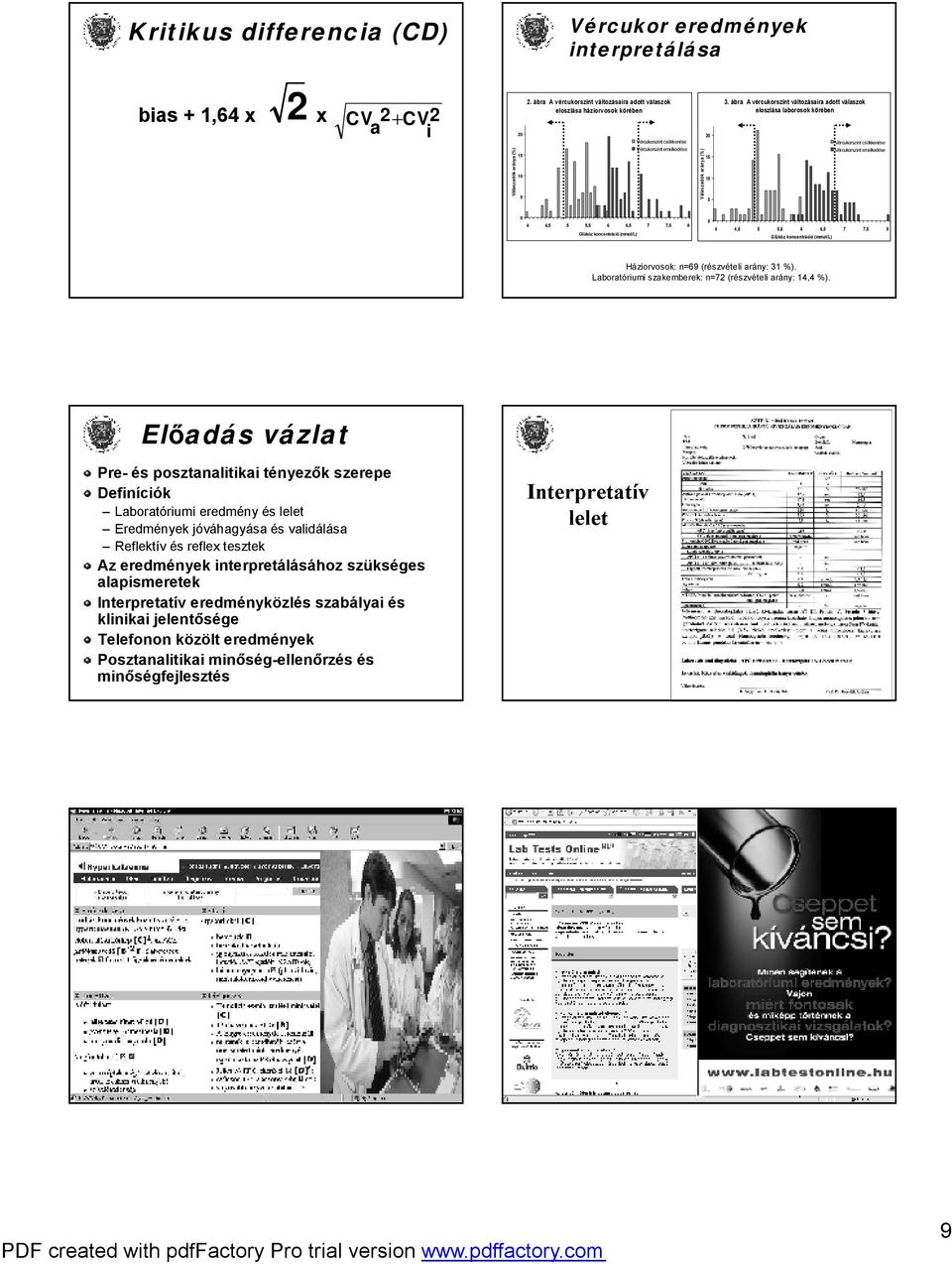 ába A vécukoszint változásaia adott válaszok eloszlása laboosok köében Vécukoszint csökkenése Vécukoszint emelkedése 0 4 4,5 5 5,5 6 6,5 7 7,5 8 Glükóz koncentáció (mmol/l) 0 4 4,5 5 5,5 6 6,5 7 7,5