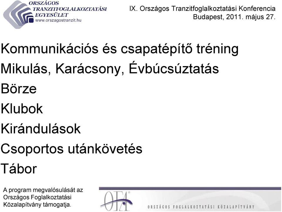 Évbúcsúztatás Börze Klubok