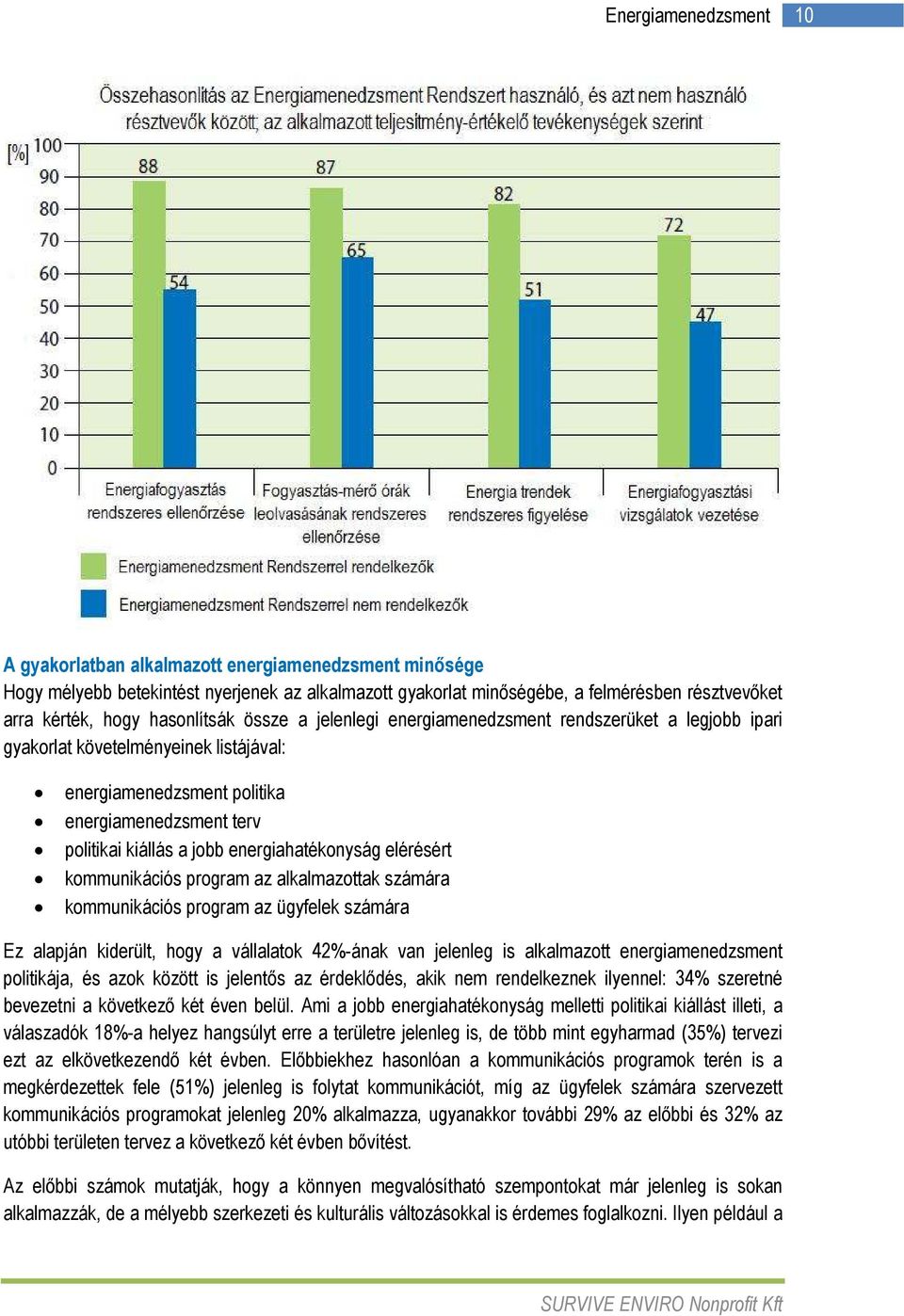 elérésért kommunikációs program az alkalmazottak számára kommunikációs program az ügyfelek számára Ez alapján kiderült, hogy a vállalatok 42%-ának van jelenleg is alkalmazott energiamenedzsment