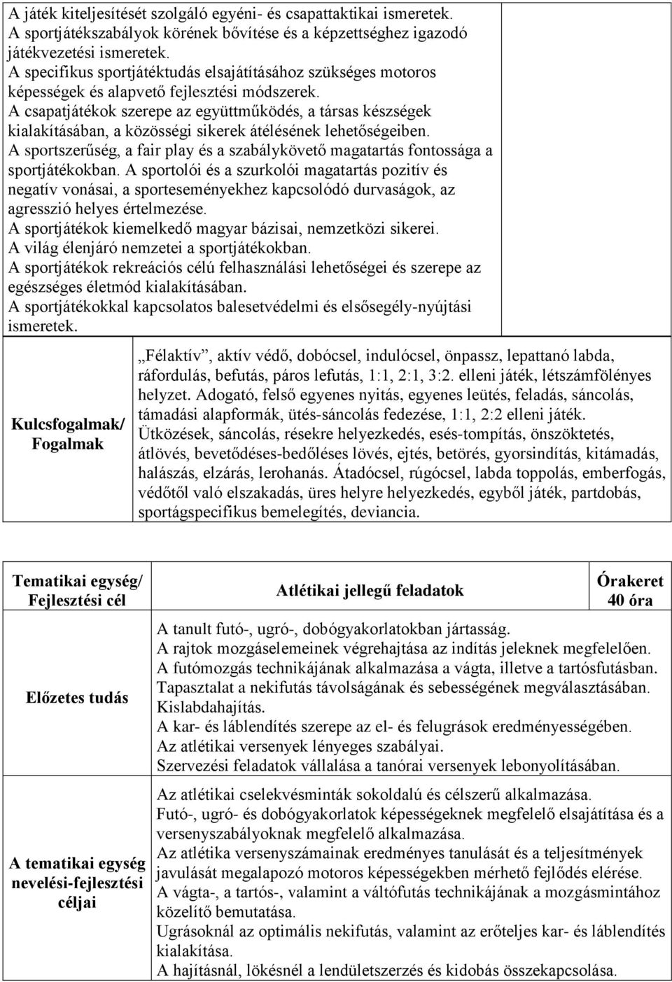 A csapatjátékok szerepe az együttműködés, a társas készségek kialakításában, a közösségi sikerek átélésének lehetőségeiben.