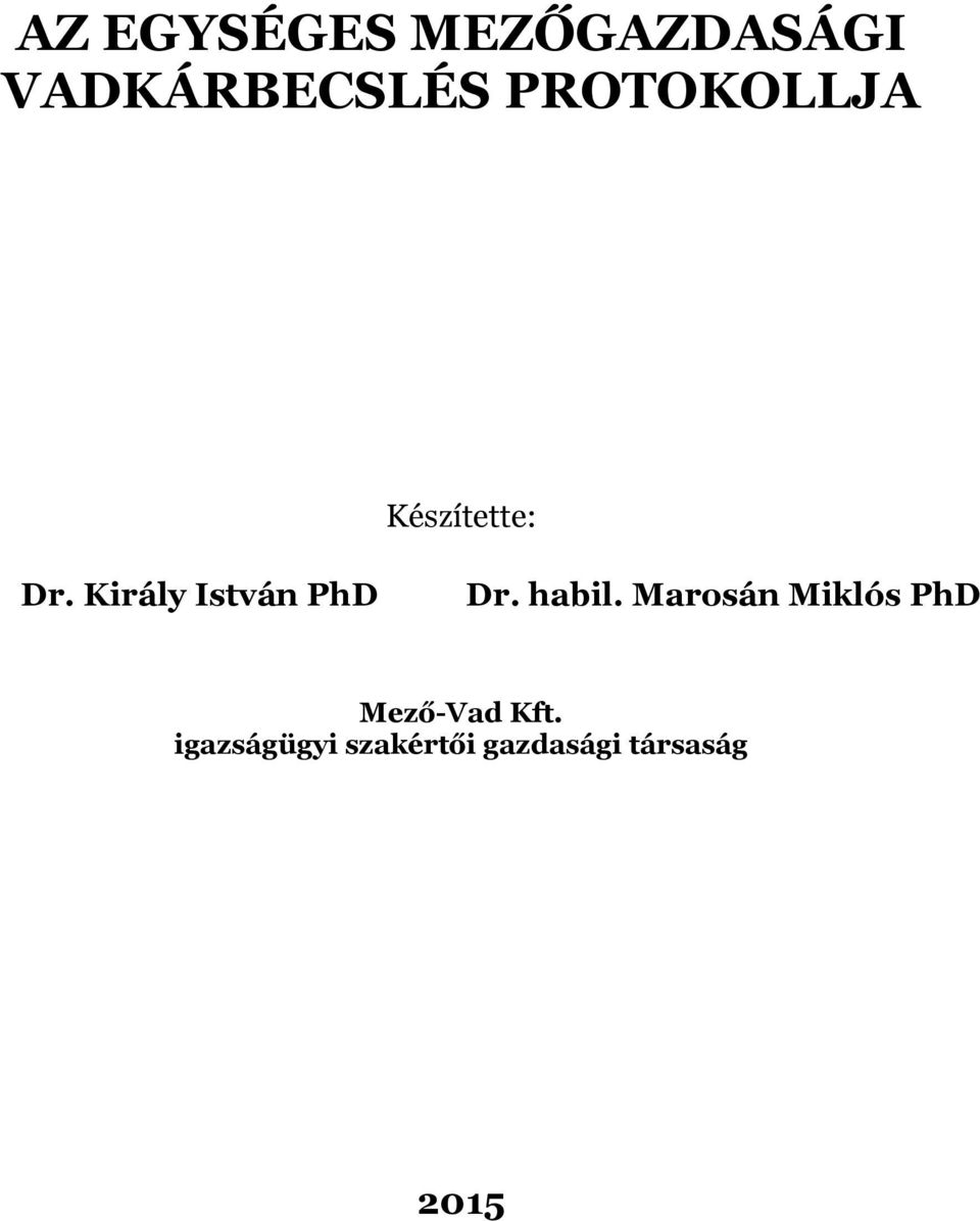 Király István PhD Dr. habil.