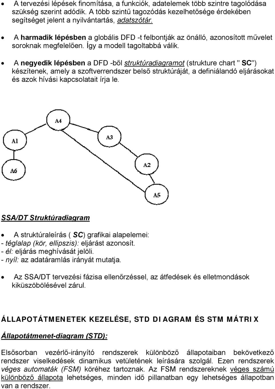 A negyedik lépésben a DFD -ből struktúradiagramot (strukture chart " SC") készítenek, amely a szoftverrendszer belső struktúráját, a definiálandó eljárásokat és azok hívási kapcsolatait írja le.