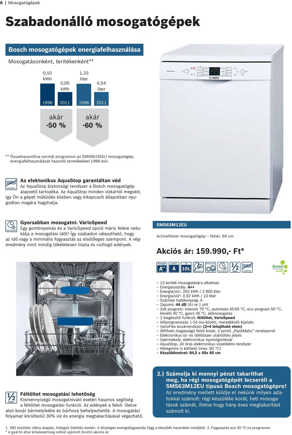 Az elektonikus AquaStop garantáltan véd Az AquaStop biztonsági rendszer a Bosch mosogatógép AquaStop alapvető tartozéka.