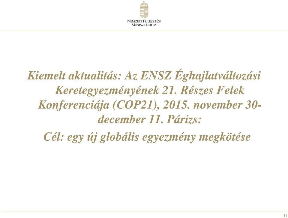 Részes Felek Konferenciája (COP21), 2015.