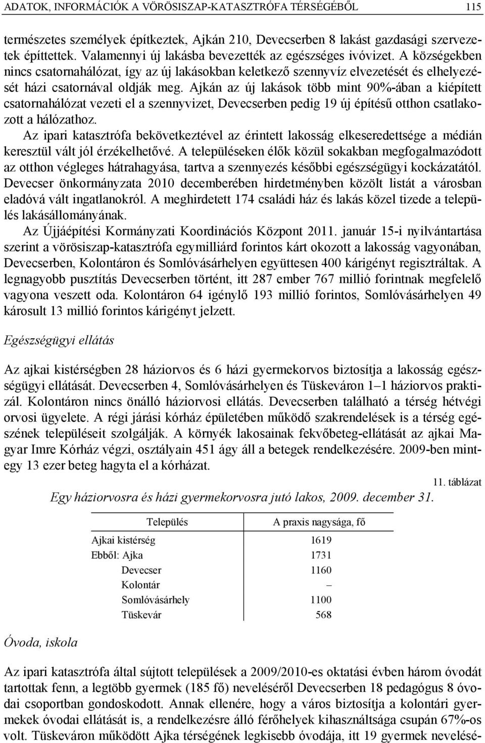 Ajkán az új lakások több mint 90%-ában a kiépített csatornahálózat vezeti el a szennyvizet, Devecserben pedig 19 új építésű otthon csatlakozott a hálózathoz.