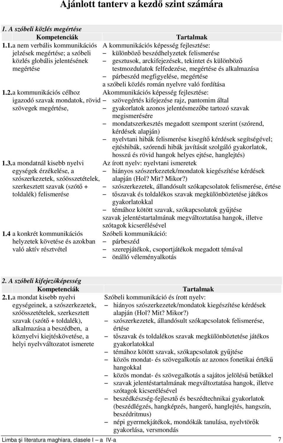 a mondatnál kisebb nyelvi egységek érzékelése, a szószerkezetek, szóösszetételek, szerkesztett szavak (szótő + toldalék) felismerése 1.