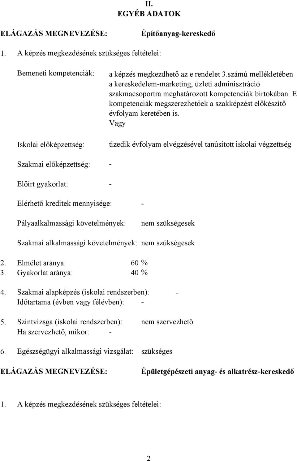 számú mellékletében a kereskedelemmarketing, üzleti adminisztráció szakmacsoportra meghatározott kompetenciák birtokában. E kompetenciák megszerezhetőek a szakképzést előkészítő évfolyam keretében is.