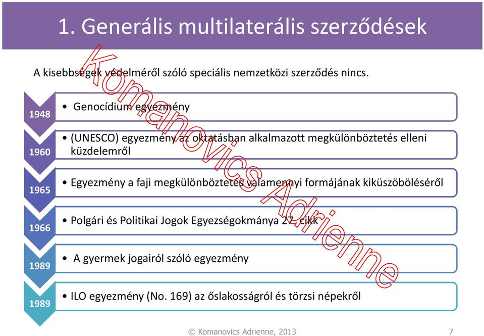 küzdelemről Egyezmény a faji megkülönböztetés valamennyi formájának kiküszöböléséről Polgári és Politikai Jogok