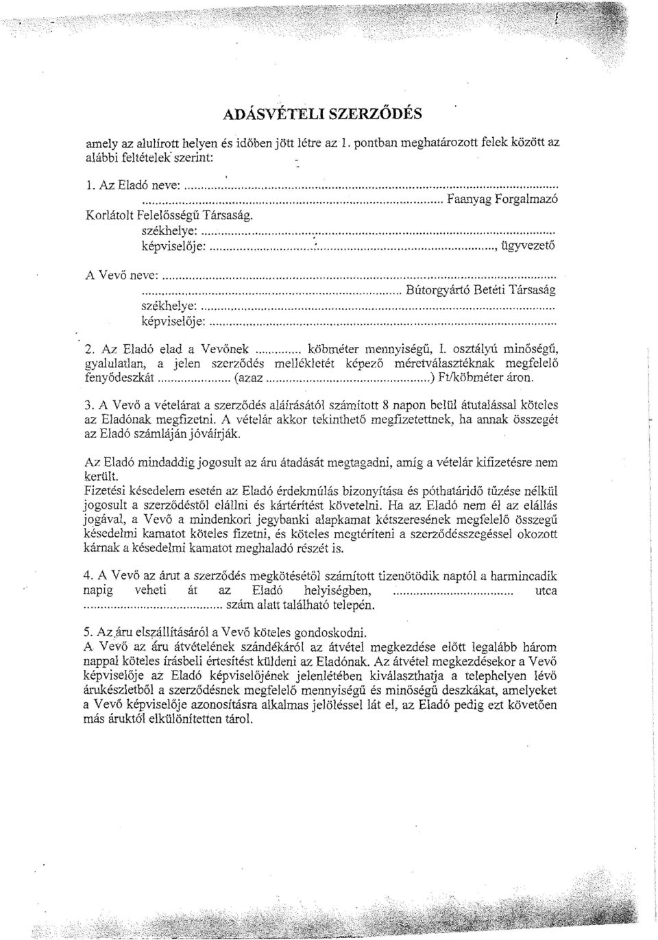 ADÁSVÉTELI SZERZŐDÉS - PDF Free Download