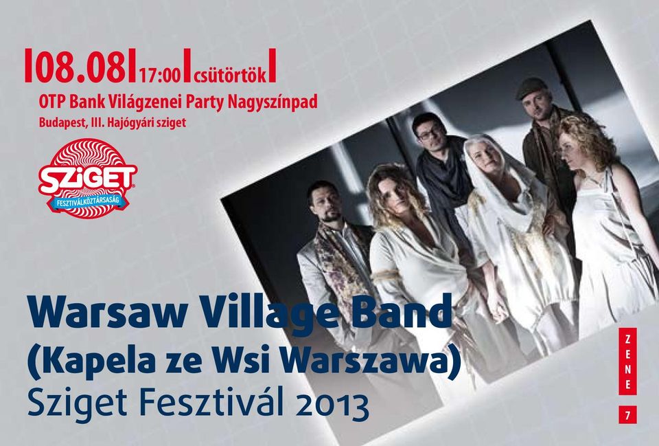 Hajógyári sziget Warsaw Village Band