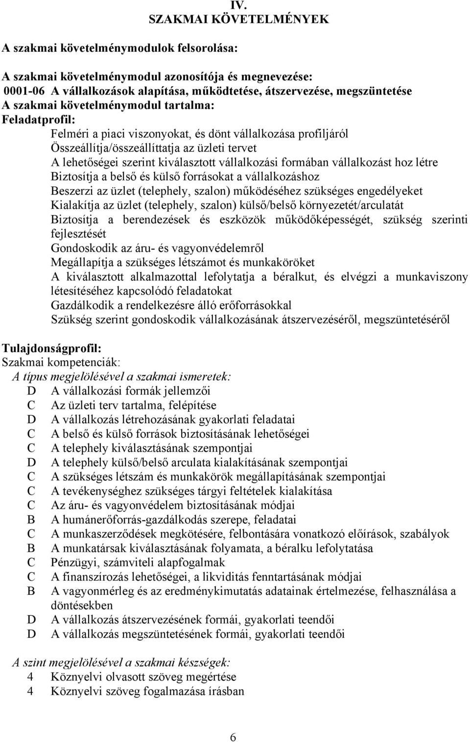 Feladatprofil: Felméri a piaci viszonyokat, és dönt vállalkozása profiljáról Összeállítja/összeállíttatja az üzleti tervet A lehetőségei szerint kiválasztott vállalkozási formában vállalkozást hoz