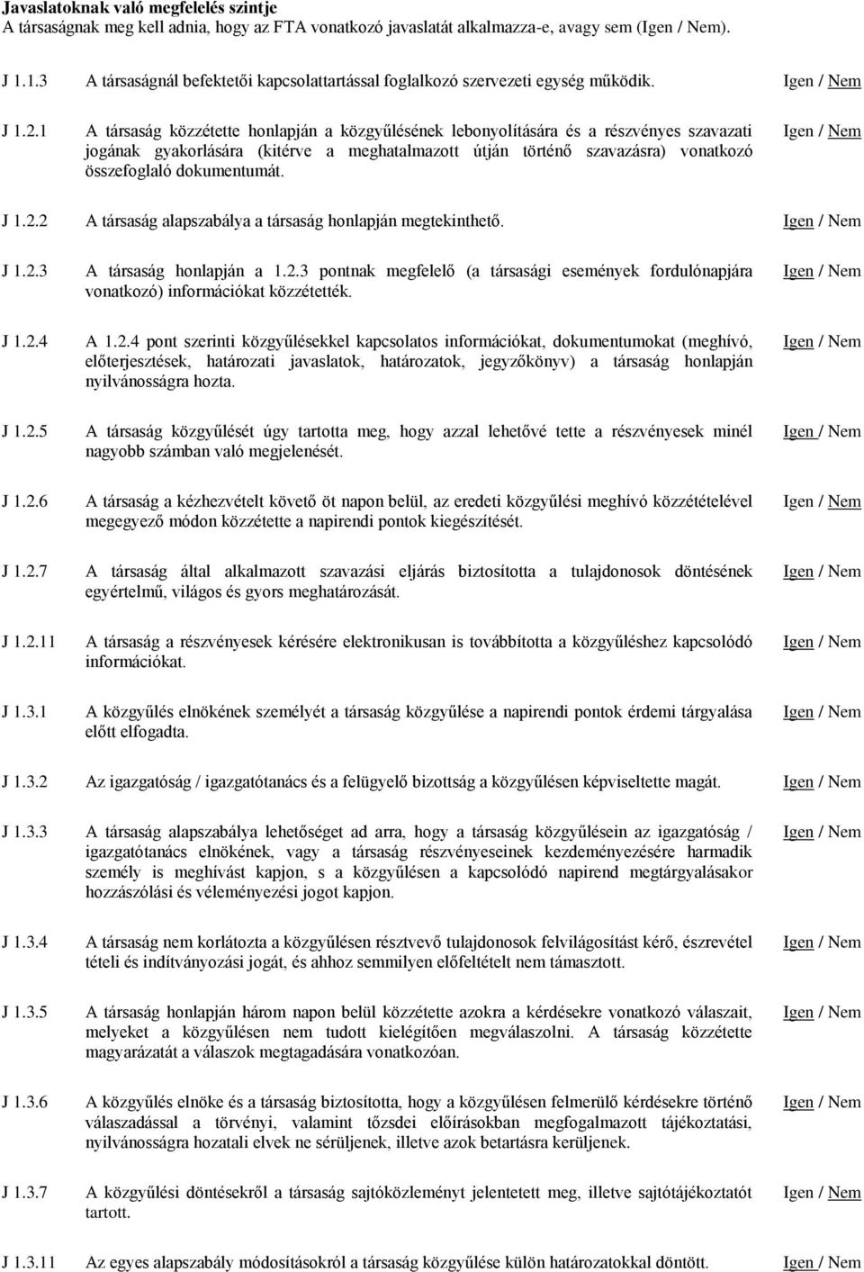 1 A társaság közzétette honlapján a közgyűlésének lebonyolítására és a részvényes szavazati jogának gyakorlására (kitérve a meghatalmazott útján történő szavazásra) vonatkozó összefoglaló