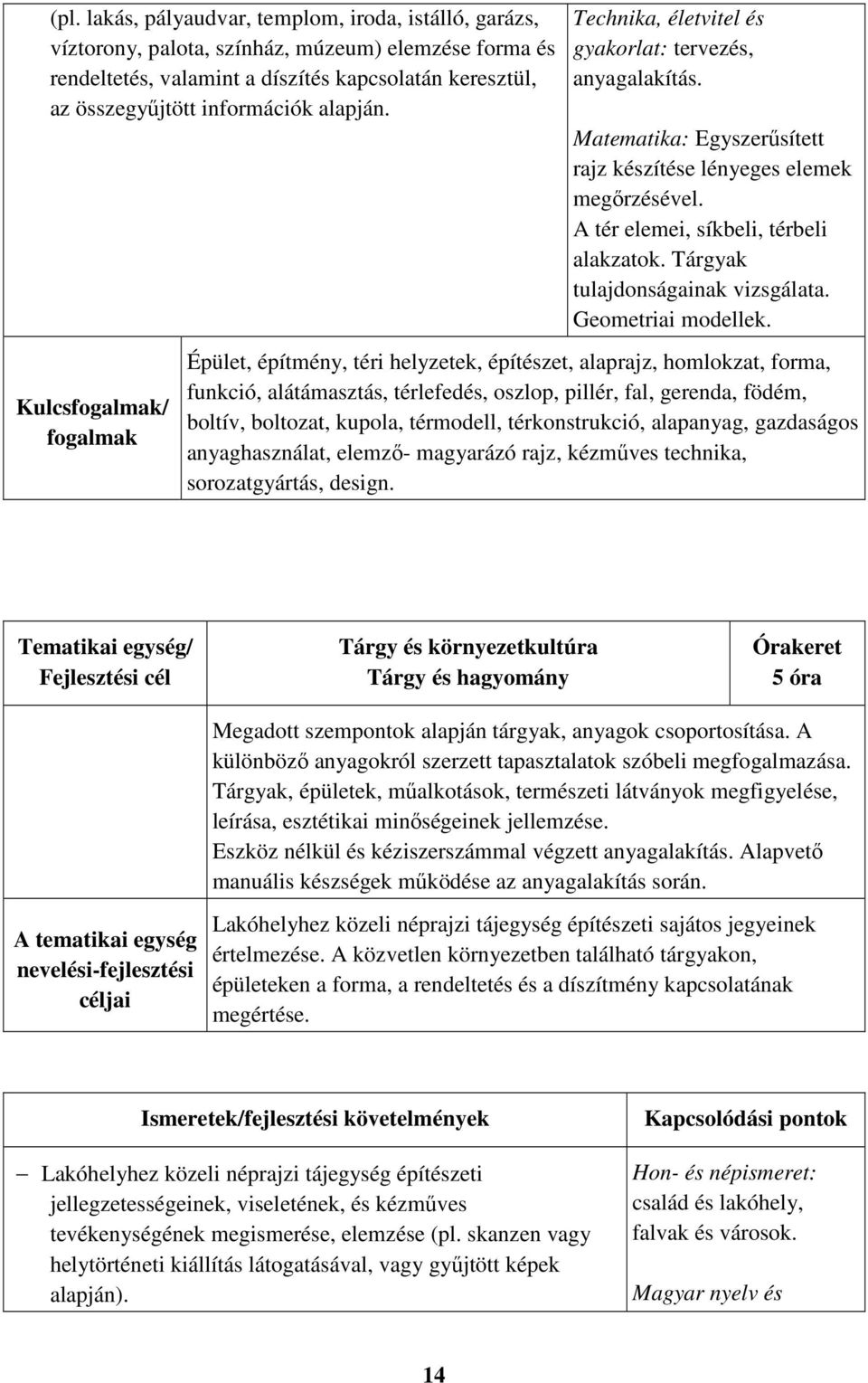 Tárgyak tulajdonságainak vizsgálata. Geometriai modellek.