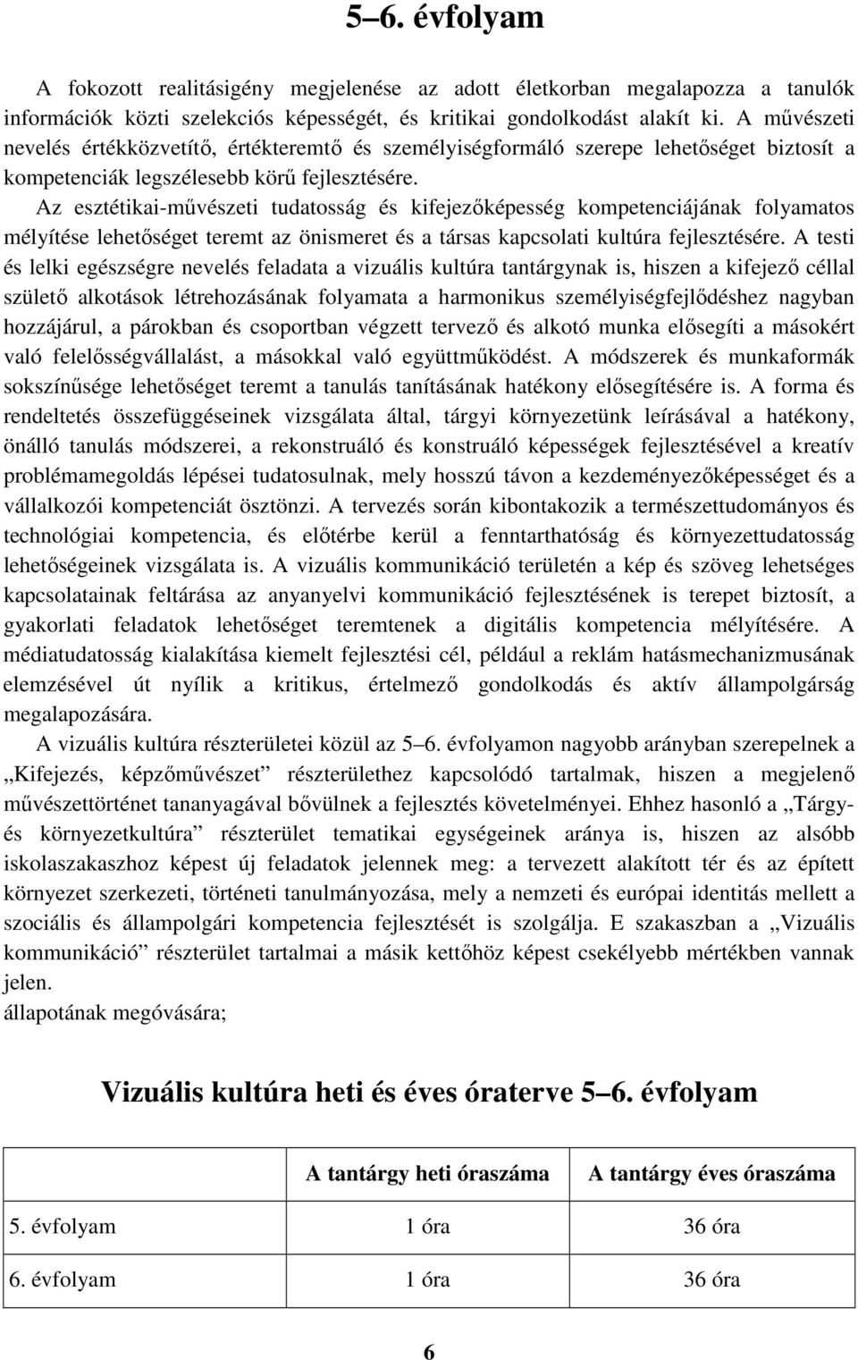 Az esztétikai-művészeti tudatosság és kifejezőképesség kompetenciájának folyamatos mélyítése lehetőséget teremt az önismeret és a társas kapcsolati kultúra fejlesztésére.