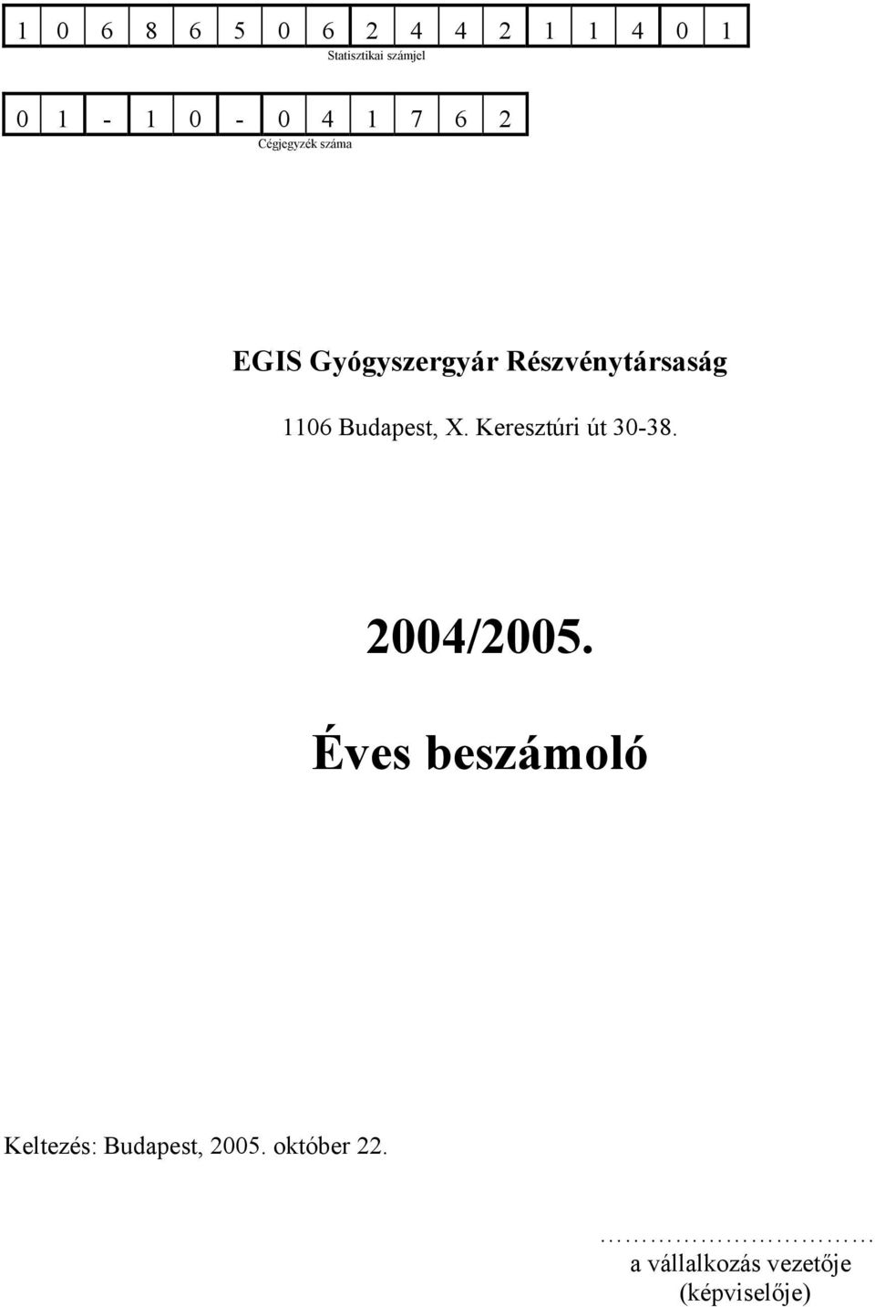 Budapest, X. Keresztúri út 30-38. 2004/2005.
