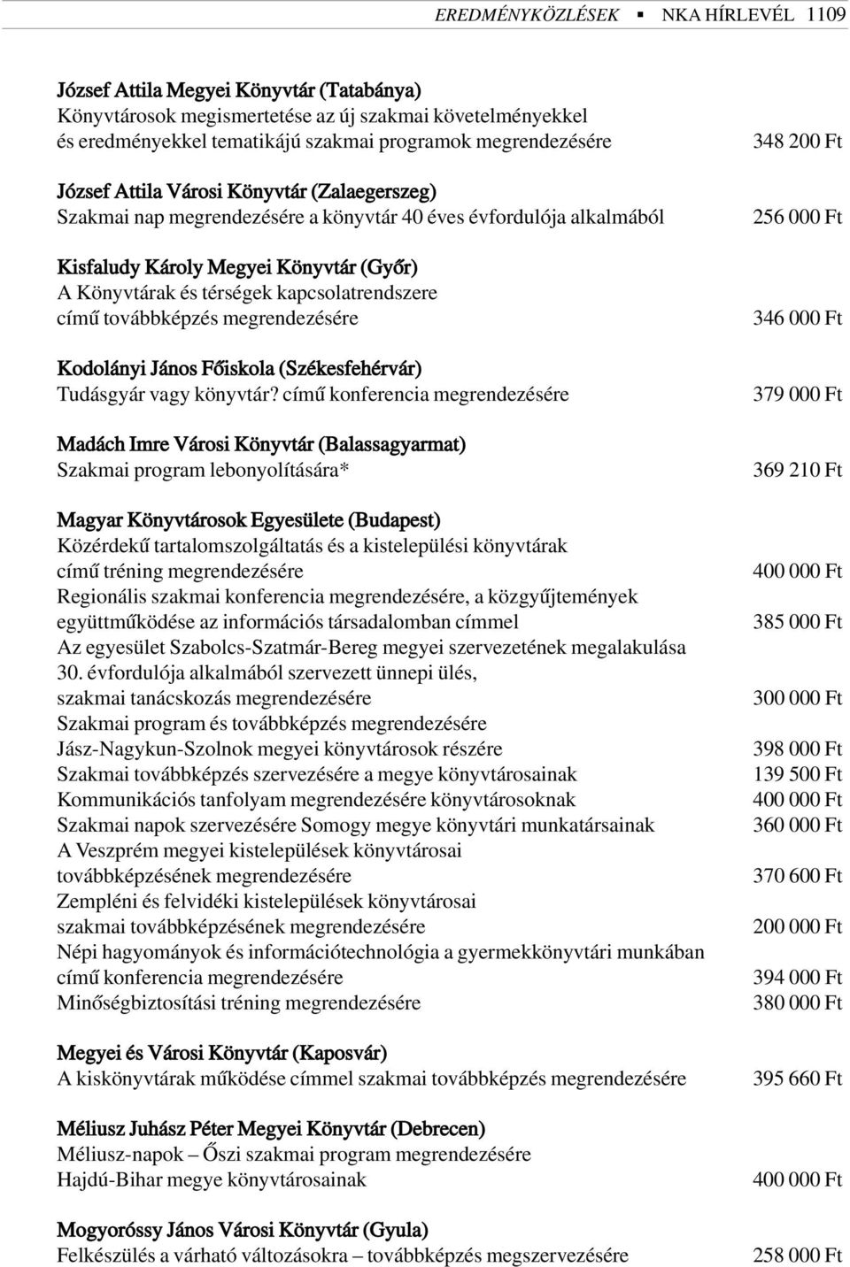 címû továbbképzés megrendezésére Kodolányi János Fõiskola (Székesfehérvár) Tudásgyár vagy könyvtár?