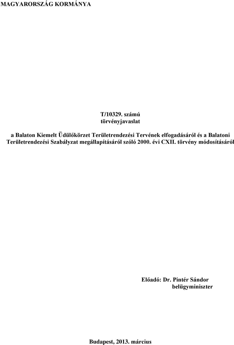 Tervének elfogadásáról és a Balatoni Területrendezési Szabályzat