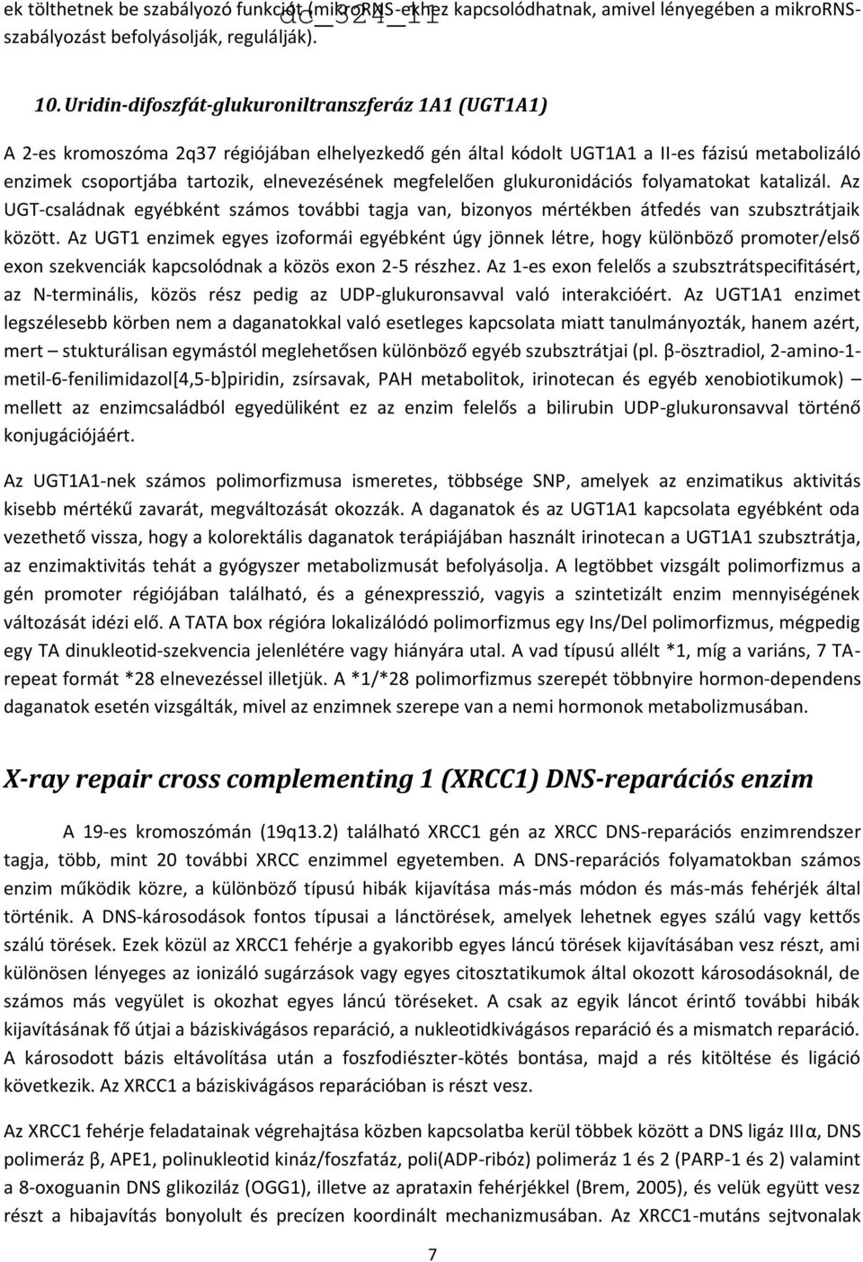 megfelelően glukuronidációs folyamatokat katalizál. Az UGT-családnak egyébként számos további tagja van, bizonyos mértékben átfedés van szubsztrátjaik között.