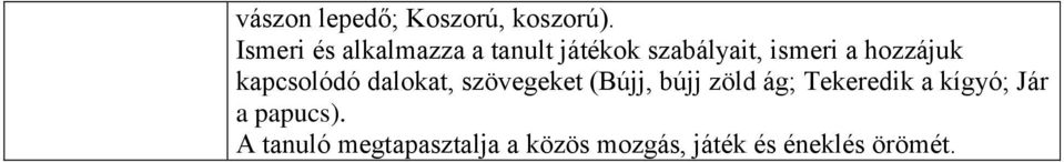 hozzájuk kapcsolódó dalokat, szövegeket (Bújj, bújj zöld ág;