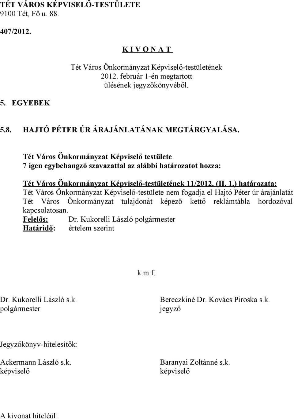 /2012. (II. 1.