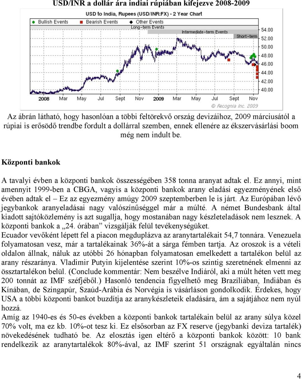 Ez annyi, mint amennyit 1999-ben a CBGA, vagyis a központi bankok arany eladási egyezményének első évében adtak el Ez az egyezmény amúgy 2009 szeptemberben le is járt.