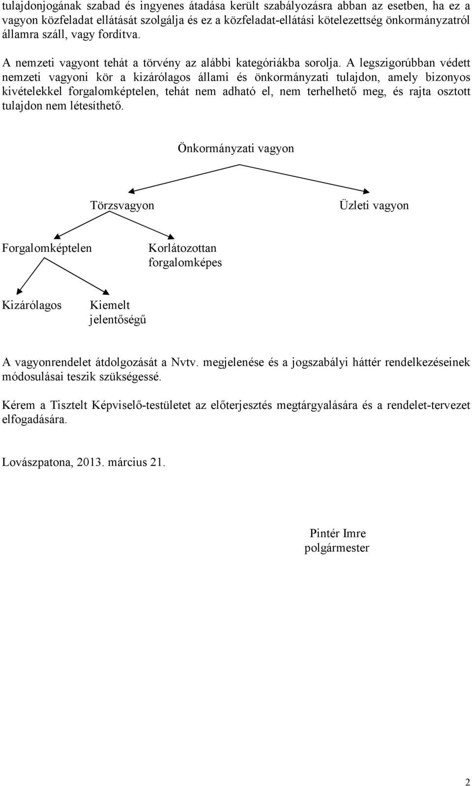 A legszigorúbban védett nemzeti vagyoni kör a kizárólagos állami és önkormányzati tulajdon, amely bizonyos kivételekkel forgalomképtelen, tehát nem adható el, nem terhelhető meg, és rajta osztott