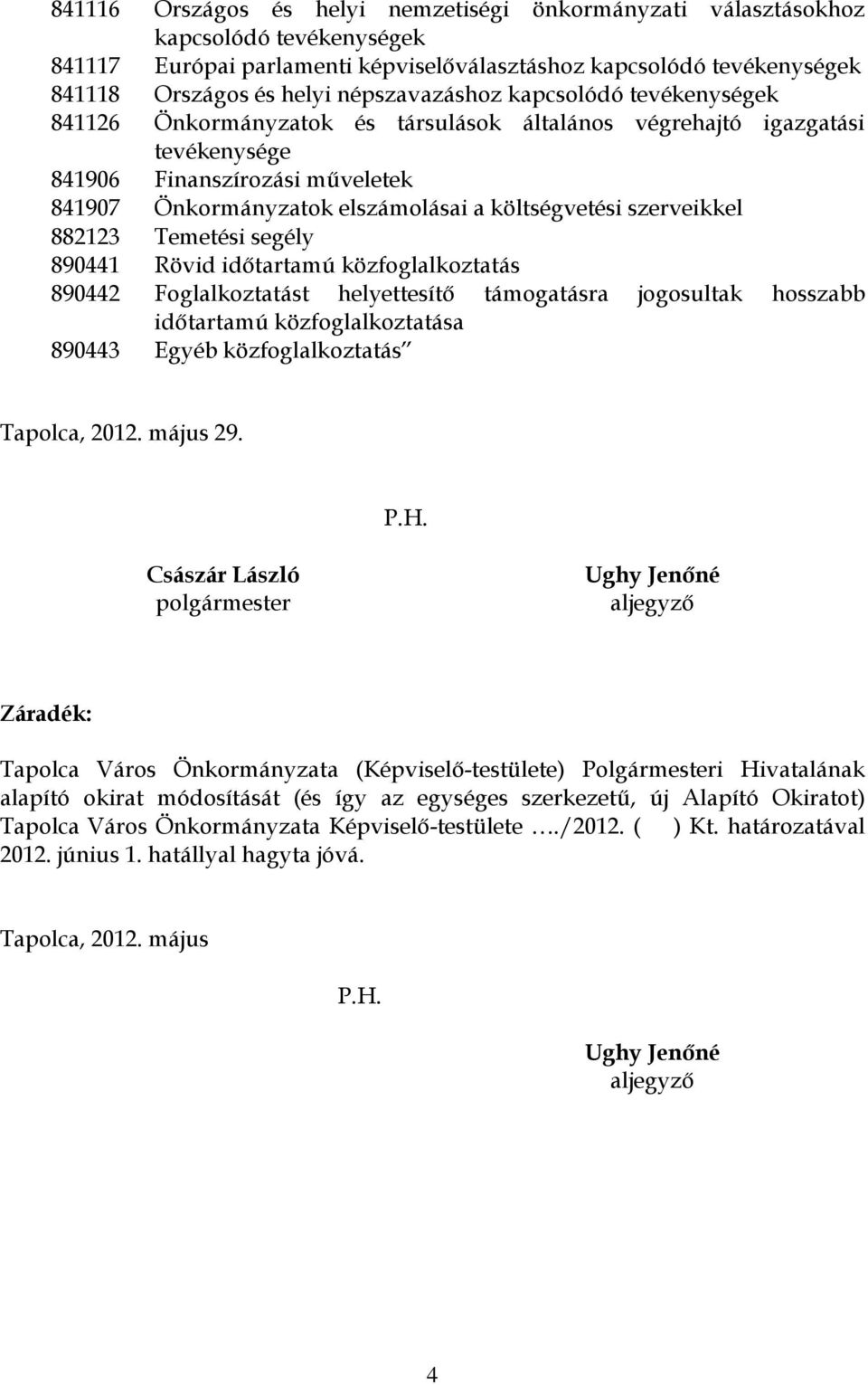 költségvetési szerveikkel 882123 Temetési segély 890441 Rövid időtartamú közfoglalkoztatás 890442 Foglalkoztatást helyettesítő támogatásra jogosultak hosszabb időtartamú közfoglalkoztatása 890443