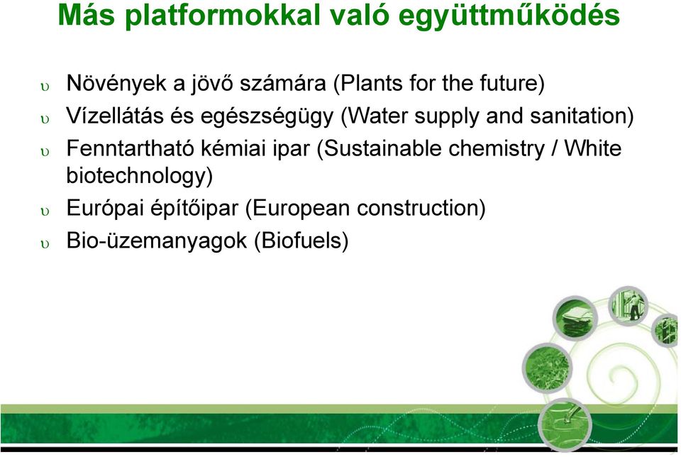 sanitation) Fenntartható kémiai ipar (Sustainable chemistry / White