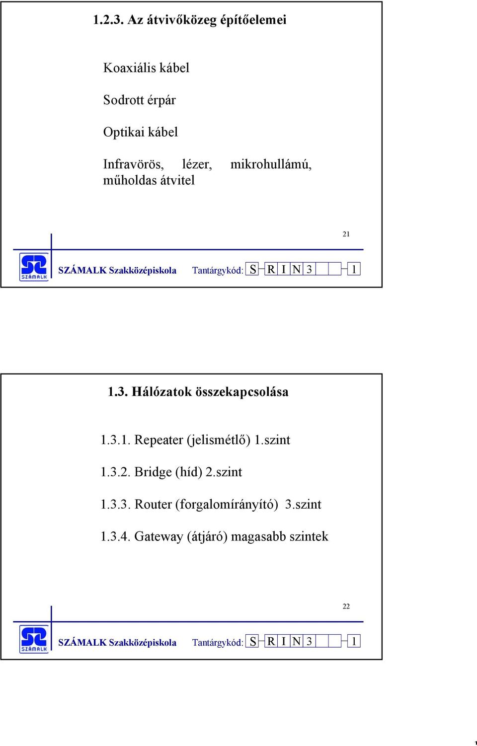 Infravörös, lézer, mikrohullámú, műholdas átvitel 21 1.3.