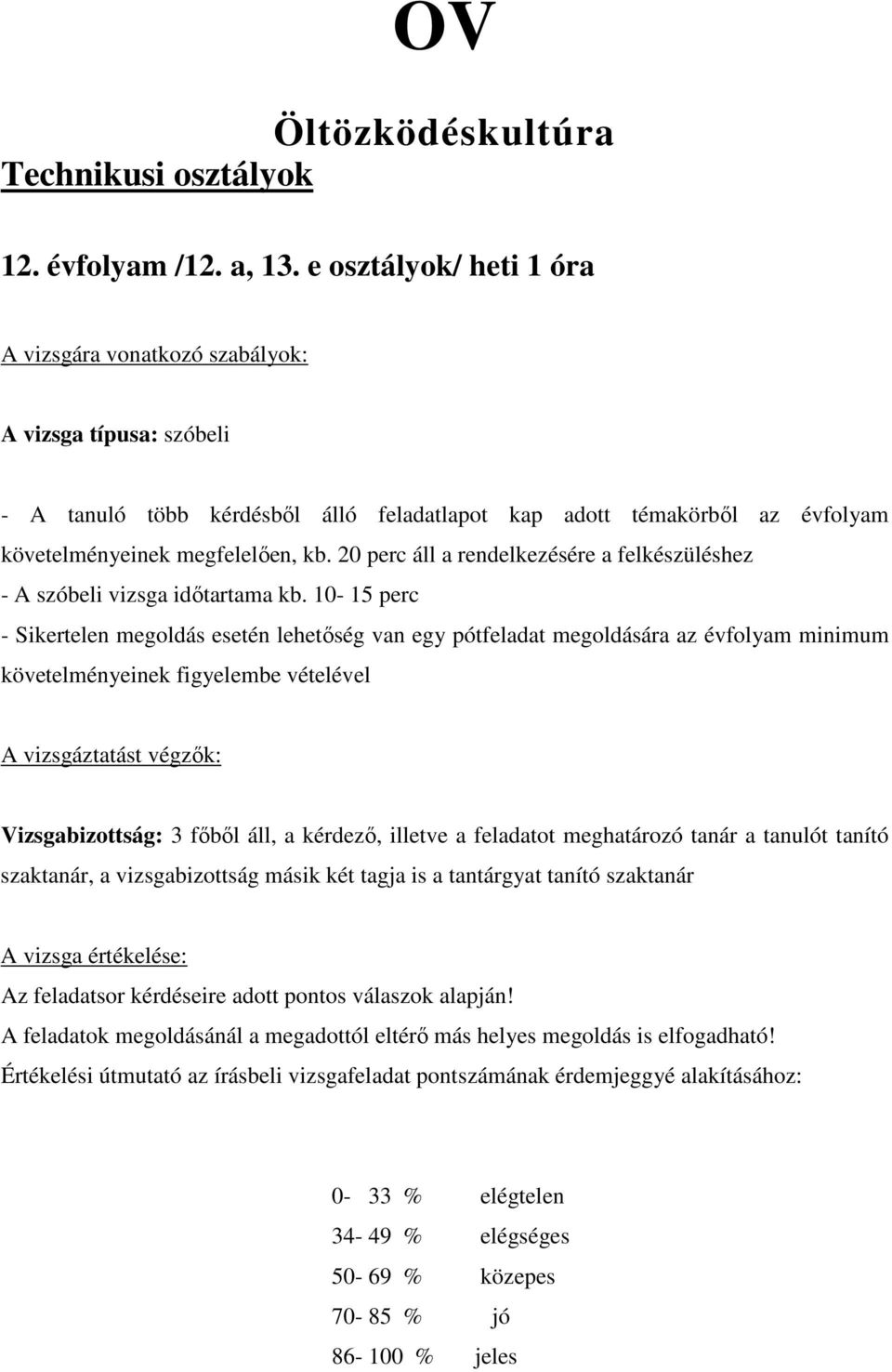 20 perc áll a rendelkezésére a felkészüléshez - A szóbeli vizsga időtartama kb.